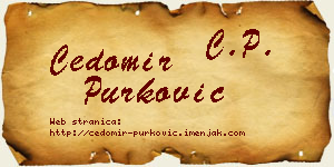 Čedomir Purković vizit kartica